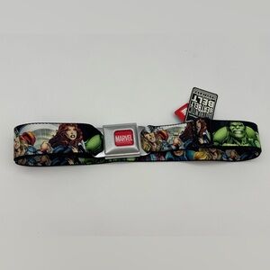 NWT Buckle-Down Seat belt Marvel Kids boys Belt hulk superhero Thor Ironman